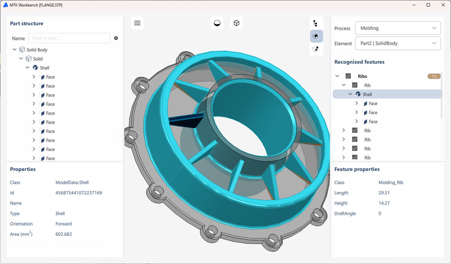 Workbench Molding Feature Recognition