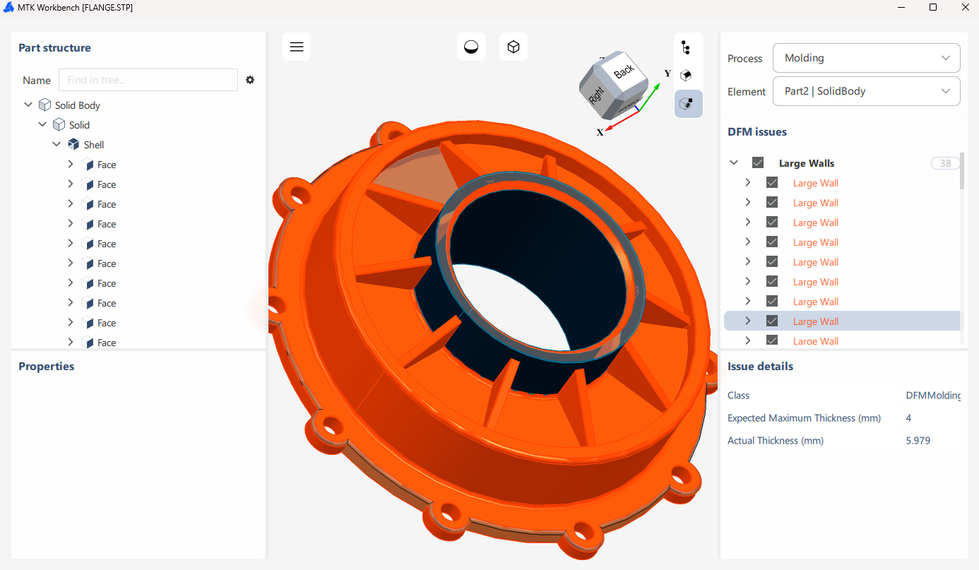 Workbench Molding DFM Analysis