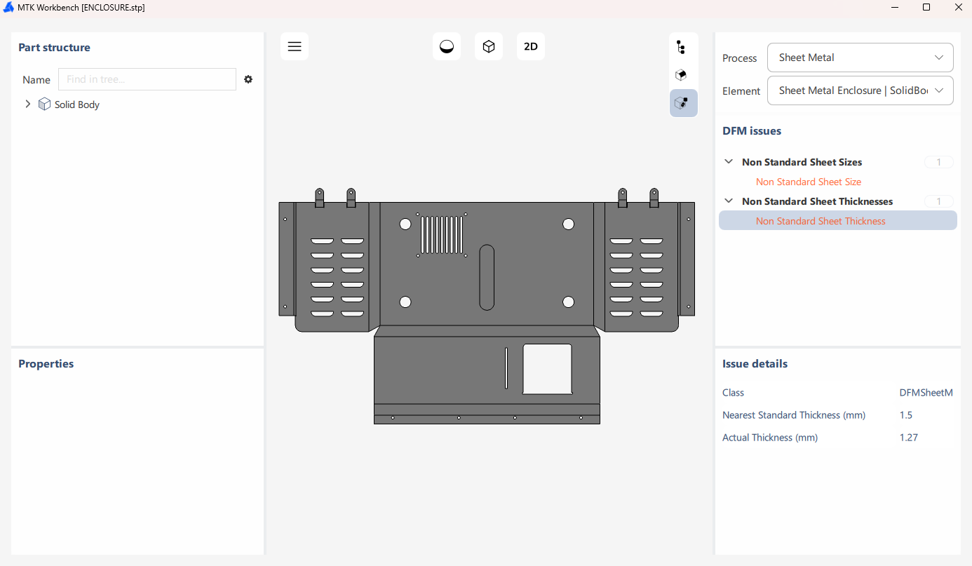 Workbench Sheet Metal Unfolding