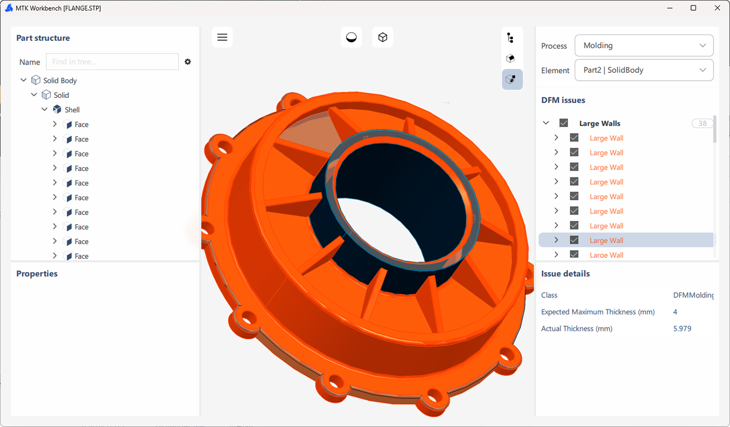 Workbench Molding DFM Analysis