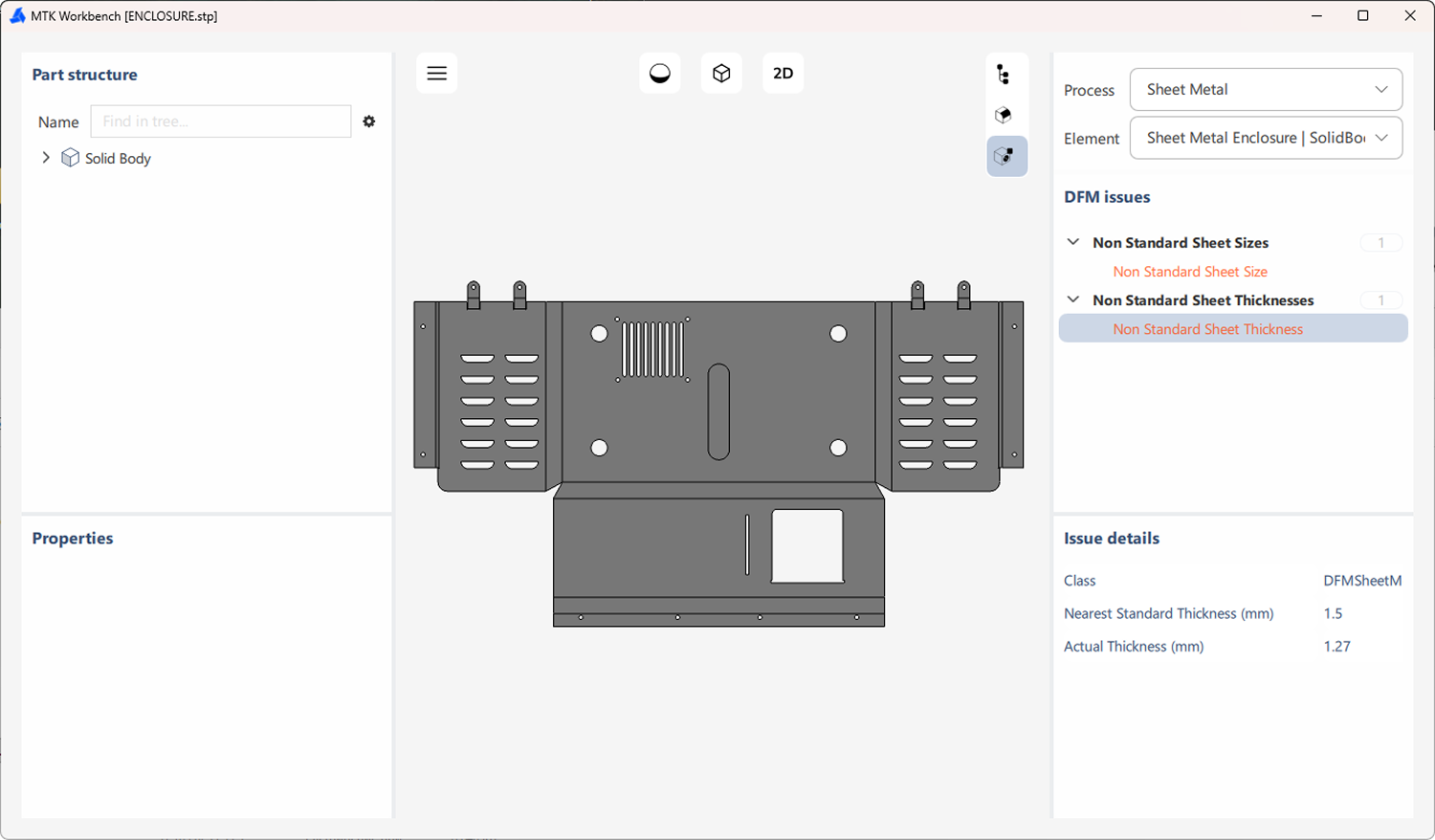 Workbench Sheet Metal Unfolding
